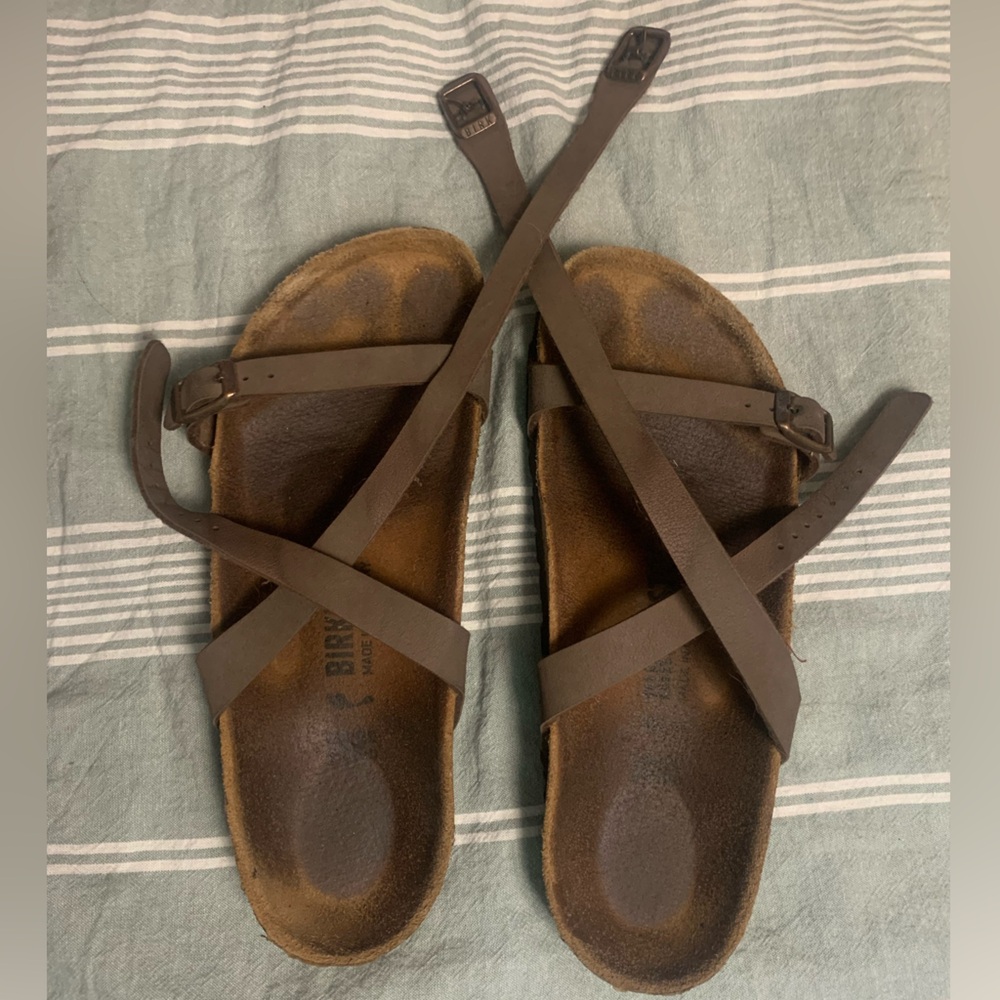 Birkenstock Brown Ankle Wrap Sandals